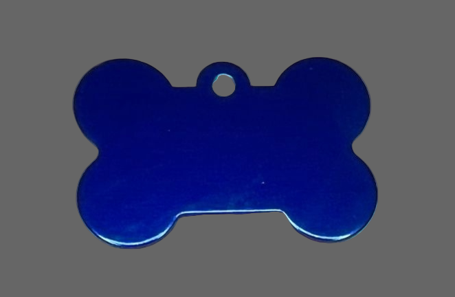 Dark Blue Bone Tag