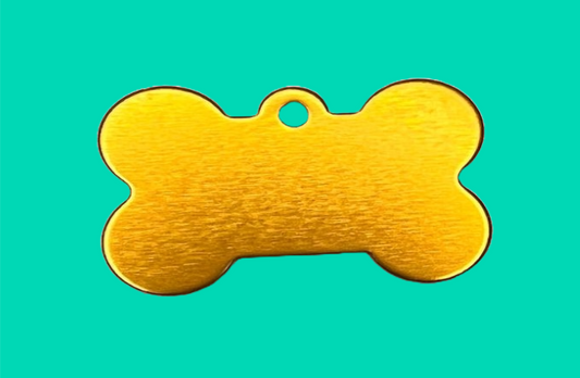 Yellow/Gold color Bone Tag